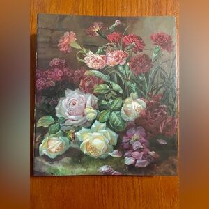 Vintage Floral Three Ring Binder